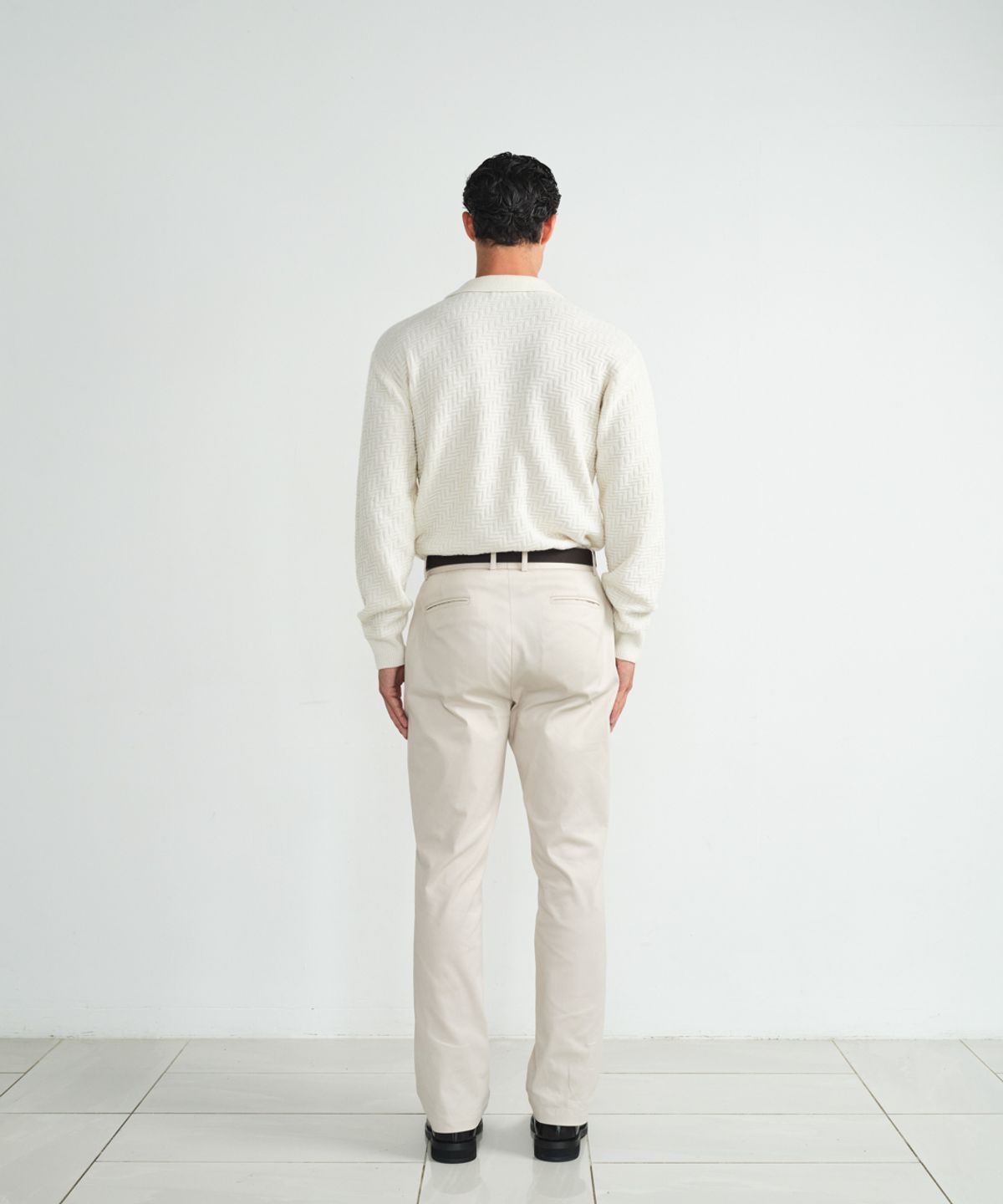 비베르데(VIIVERDE) Herringbone Polo Ivory