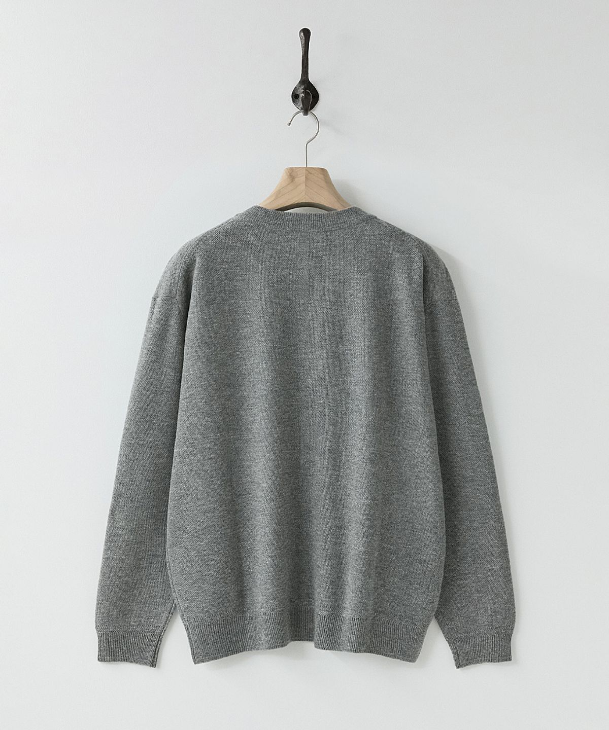 러프사이드(ROUGHSIDE) Double Loop Cardigan M.Grey