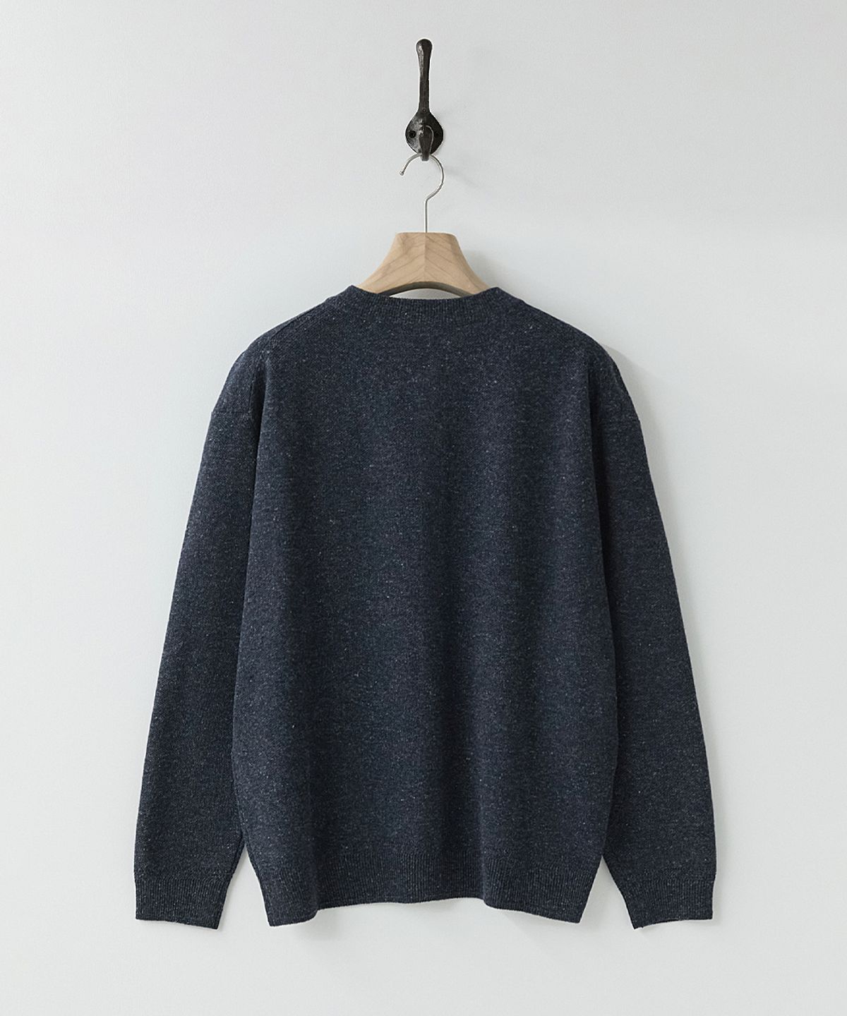 러프사이드(ROUGHSIDE) Double Loop Cardigan Dark Navy