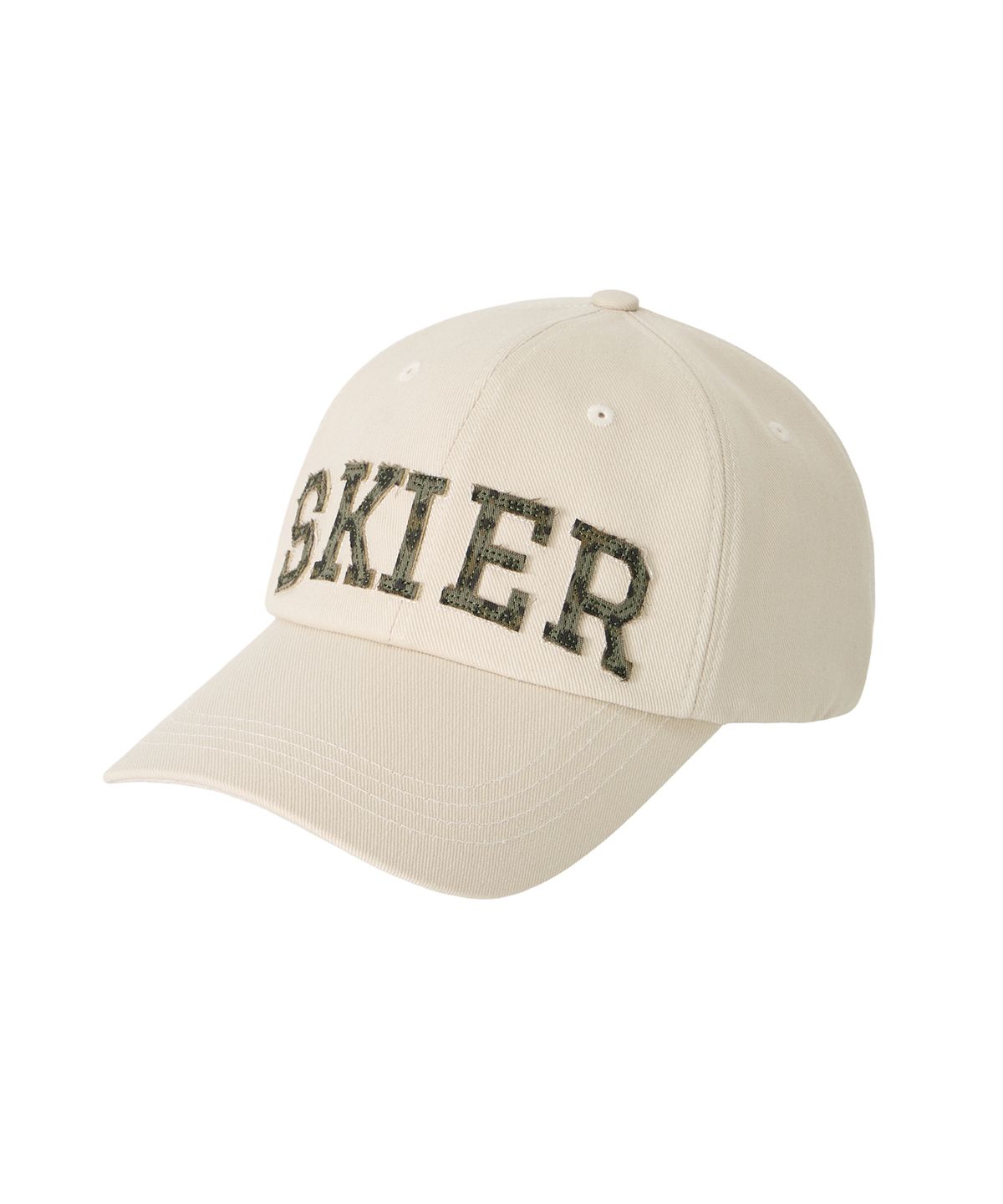 에르에르(ERER) Skier Applique Ball Cap Cream