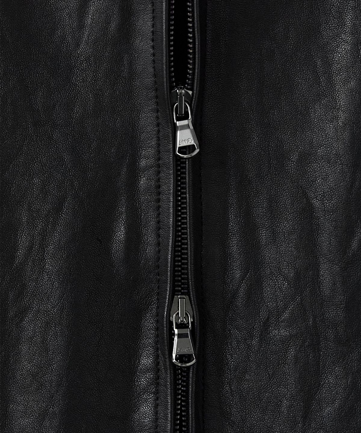 러프사이드(ROUGHSIDE) Motorcycle Drizzler Jacket Lambskin Black