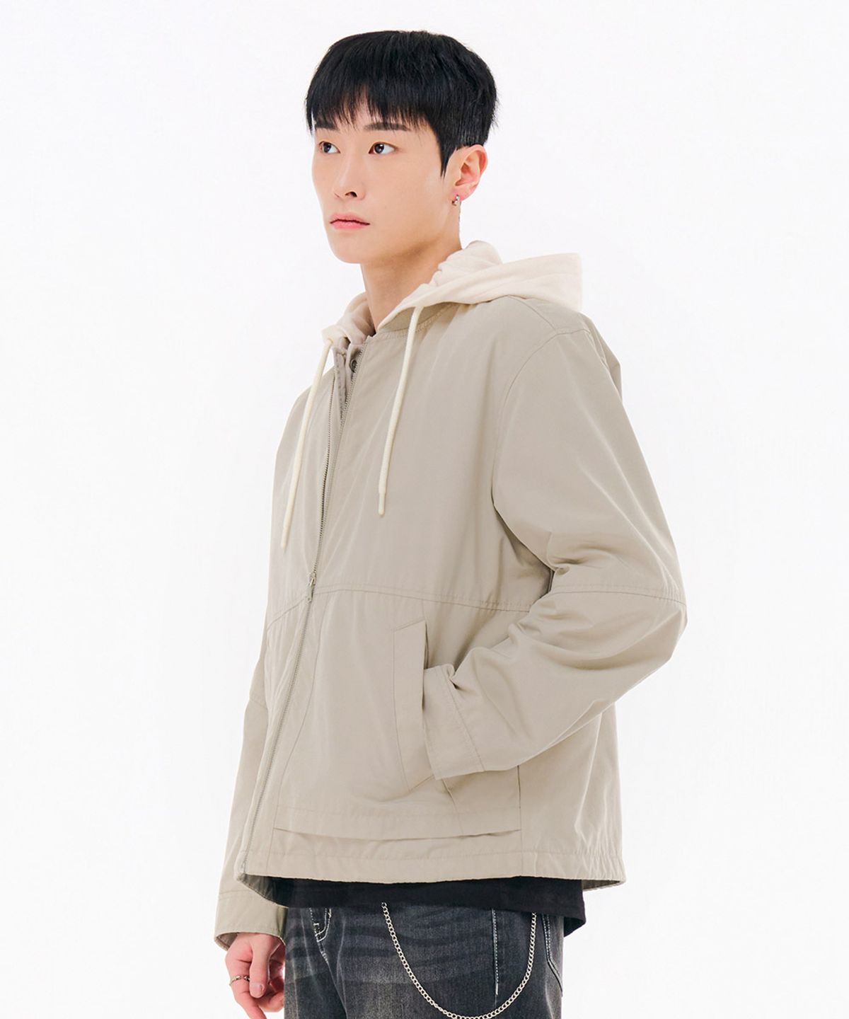 체이스컬트(CHASECULT) 남성 탈부착 후드 디테처블 점퍼-FARK4111B0X