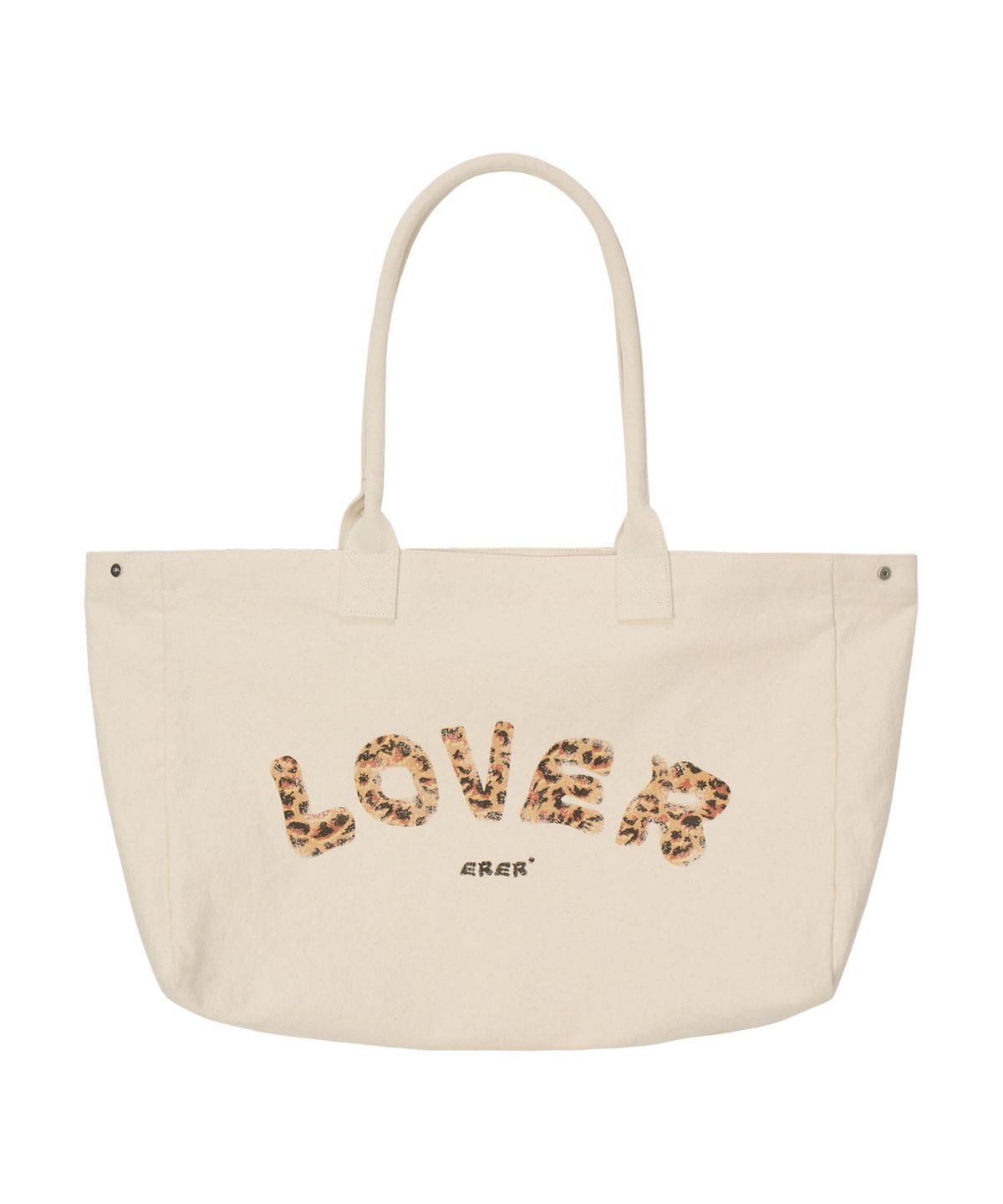 에르에르(ERER) Leopard Print Canvas bag Cream