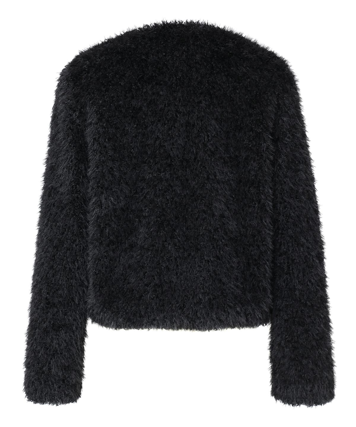 이네기(INEGI) Feather Fur Cardigan (black)