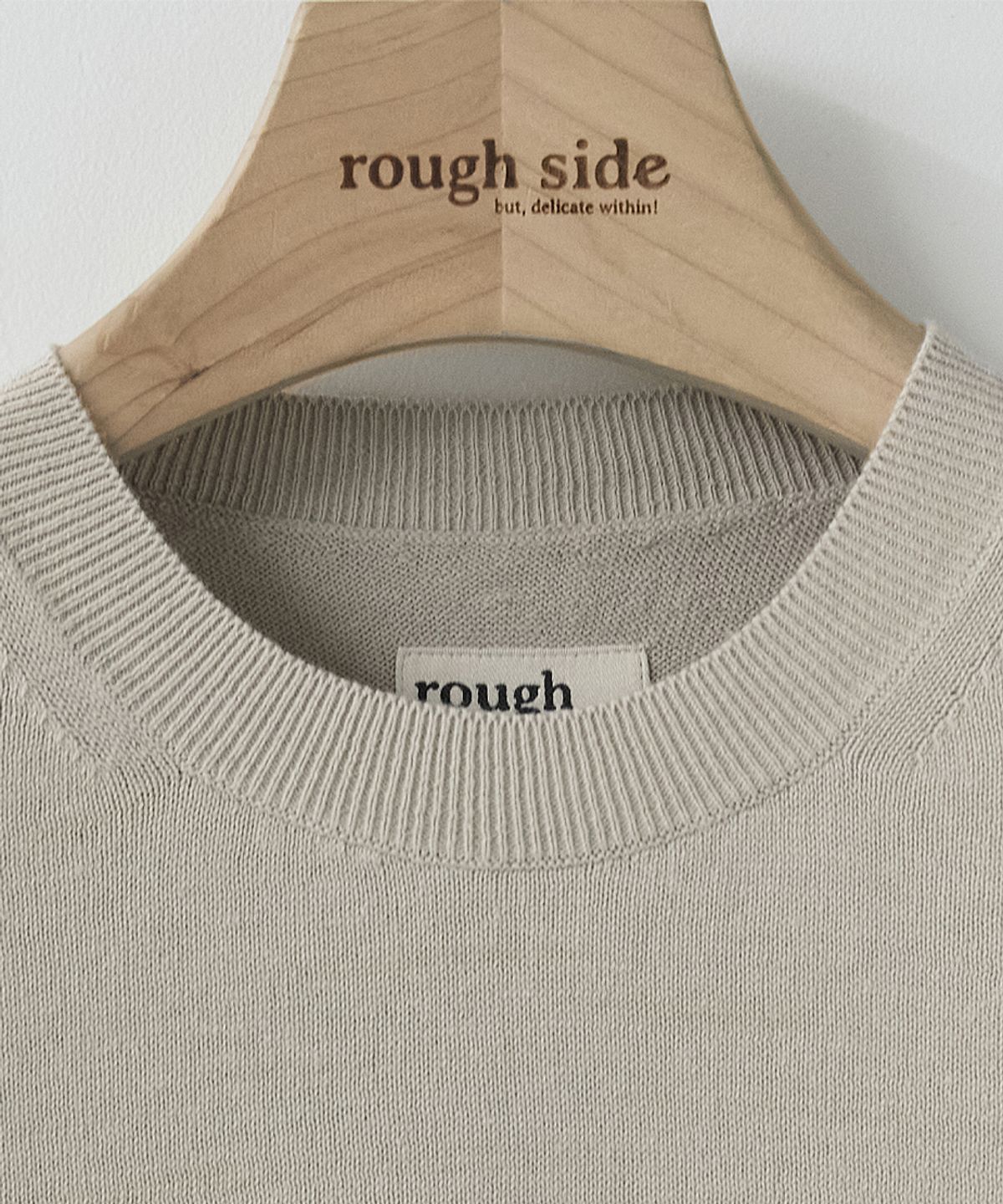 러프사이드(ROUGHSIDE) Crew Knit Oatmeal