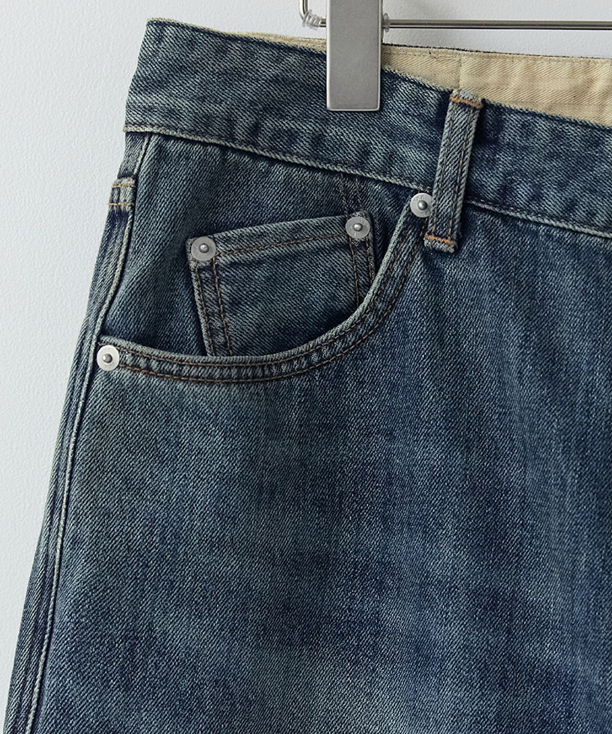 러프사이드(ROUGHSIDE) Union Denim Pants Medium Blue