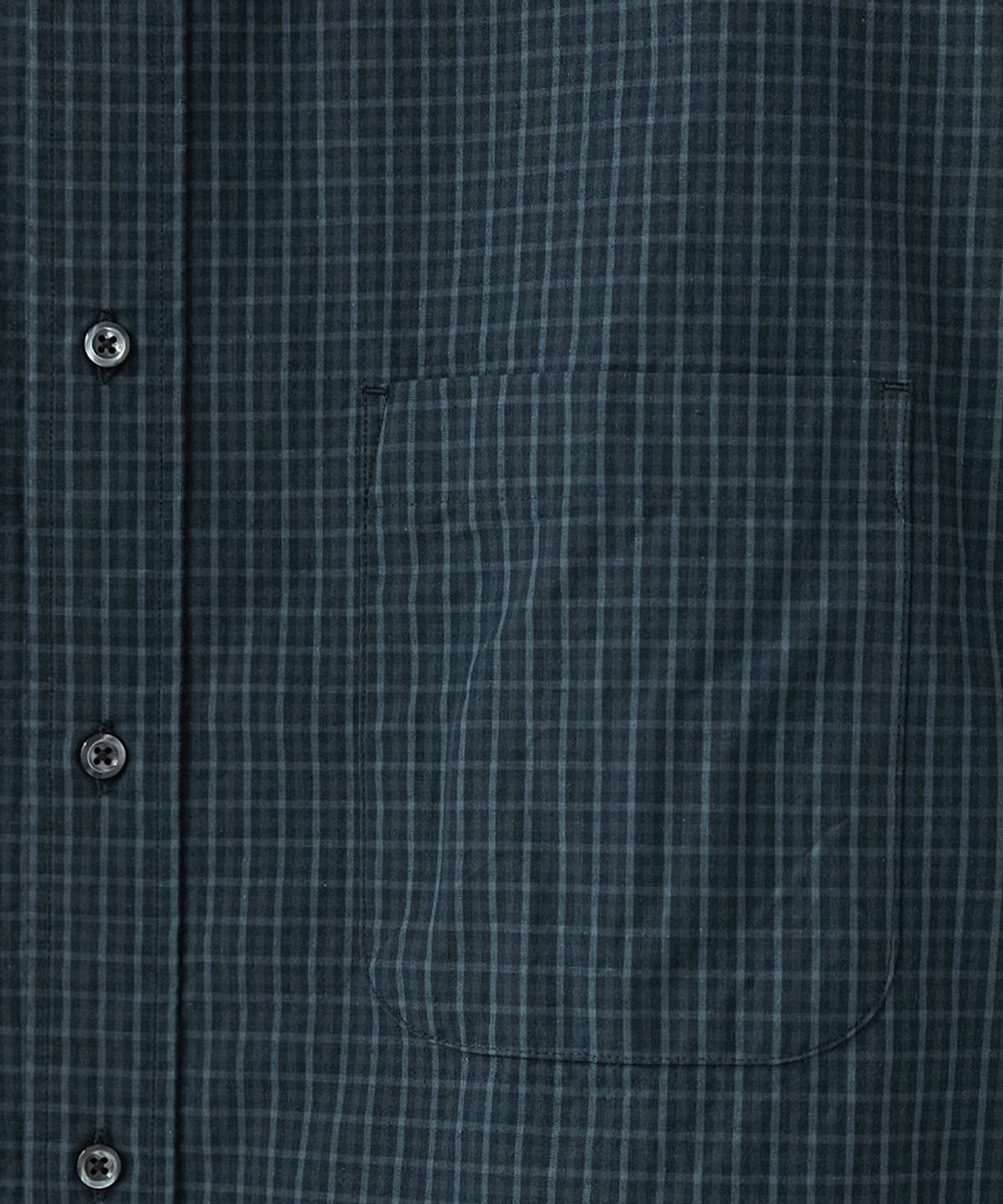 러프사이드(ROUGHSIDE) Primary Shirt Navy Gingham Check