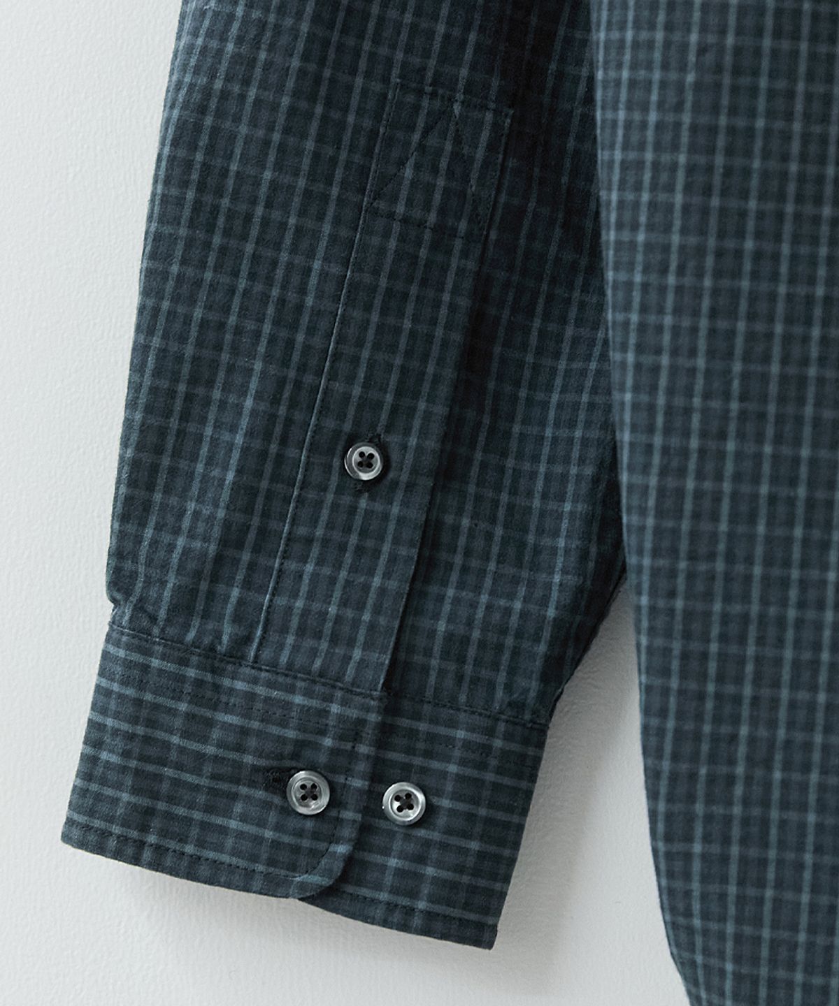 러프사이드(ROUGHSIDE) Primary Shirt Navy Gingham Check