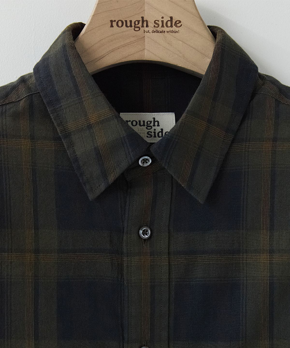 러프사이드(ROUGHSIDE) Primary Shirt D.Olive Plaid