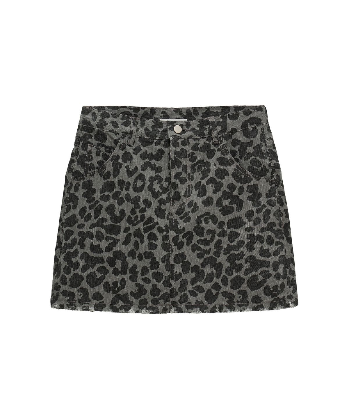 에르에르(ERER) Leopard Mini Skirt Gray