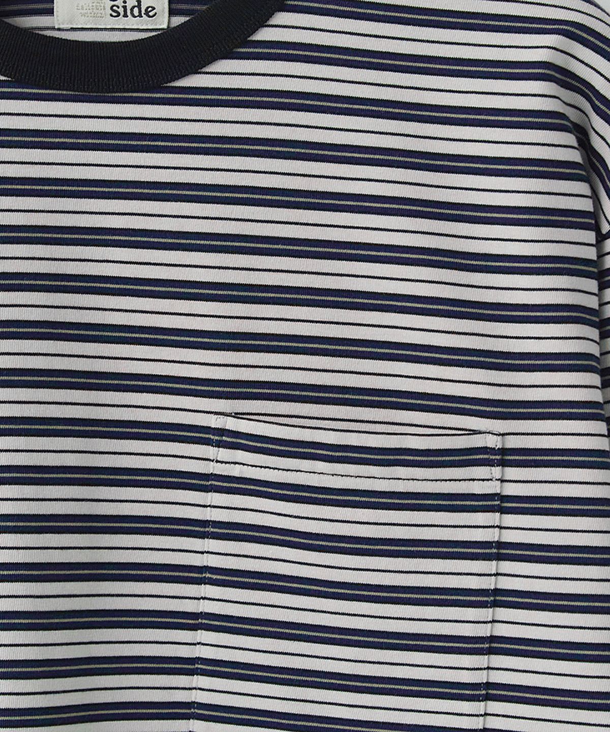 러프사이드(ROUGHSIDE) Multi Stripe Long Sleeve Blue