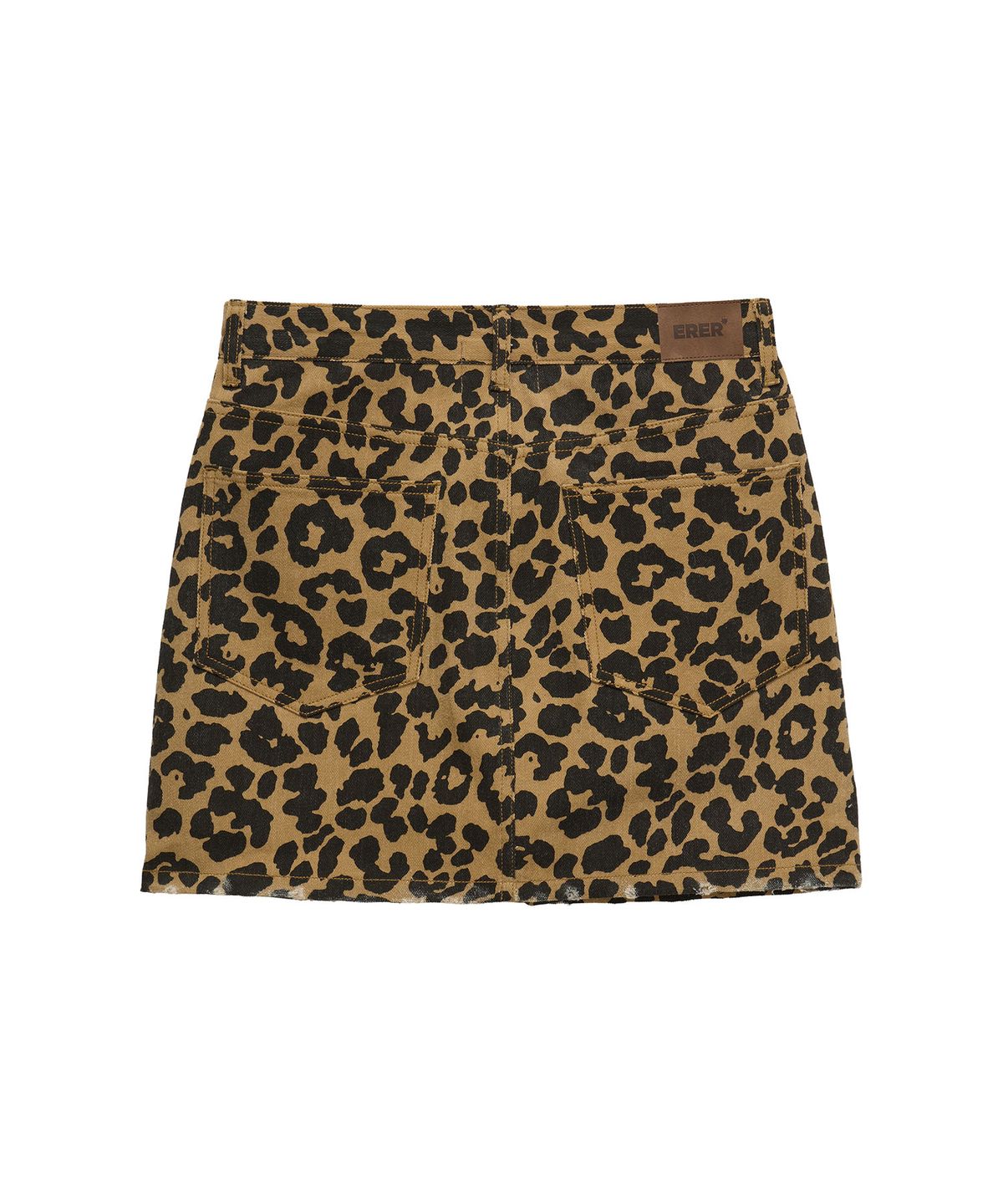 에르에르(ERER) Leopard Mini Skirt Brown