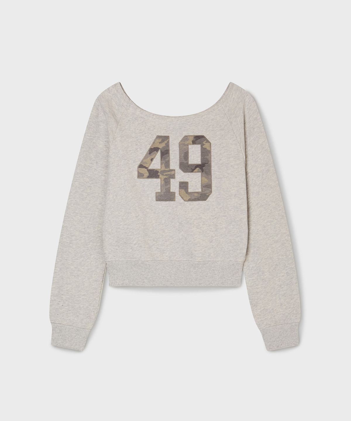 후아유(WHO.A.U) Camo Patch OffShoulder Sweatshirt/ WHMWG2385F