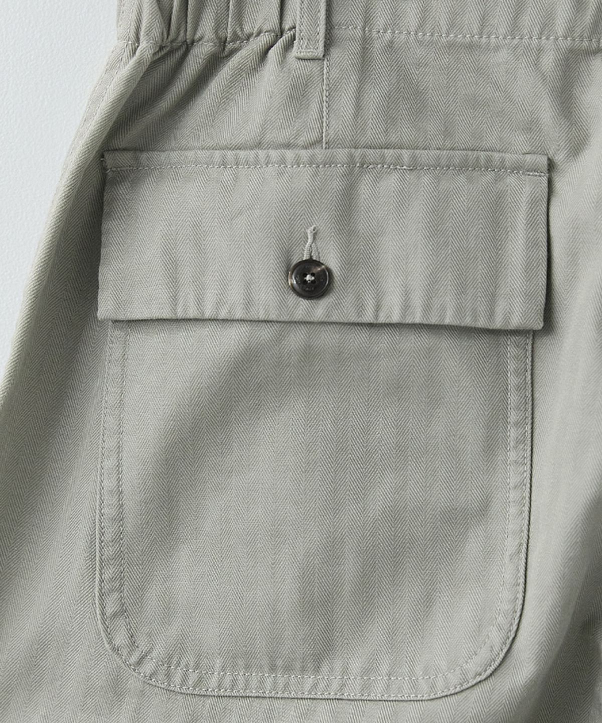 러프사이드(ROUGHSIDE) Elastic Fatigue Pants Light Olive (H)