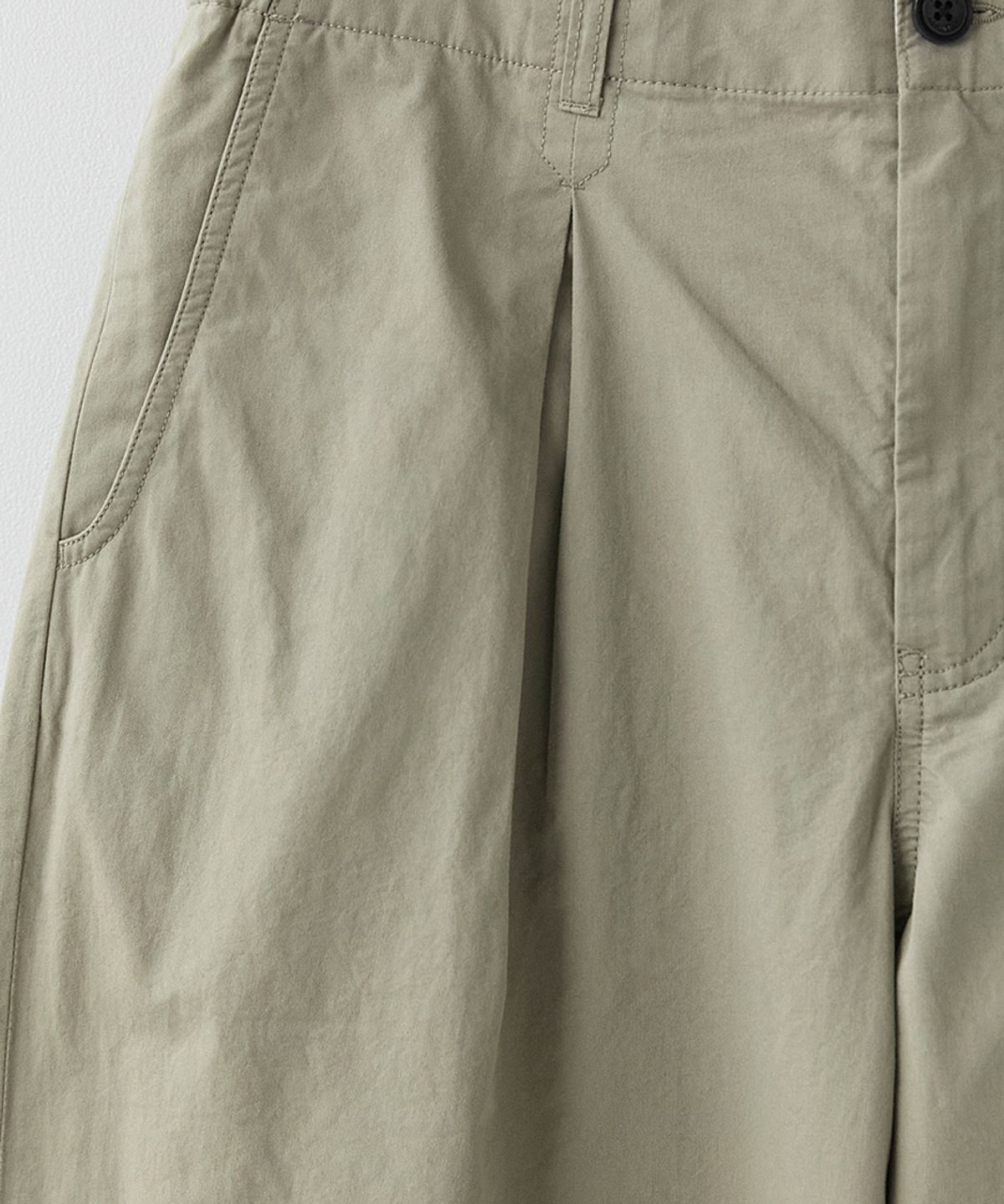 러프사이드(ROUGHSIDE) Box Pleat Pants Humus