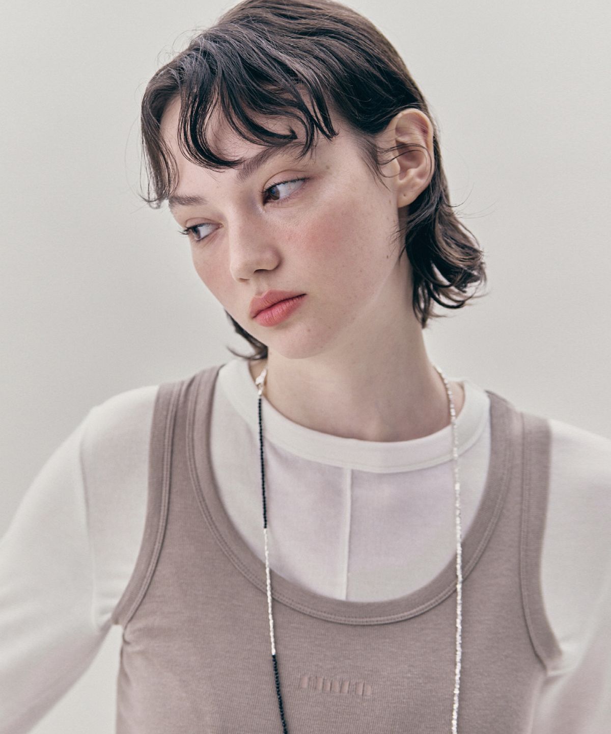 알엠알엔(RMRN) RIBBED SLEEVELESS TOP