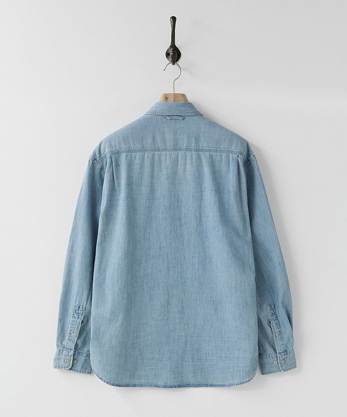 러프사이드(ROUGHSIDE) Denim Workshirt Washed Blue
