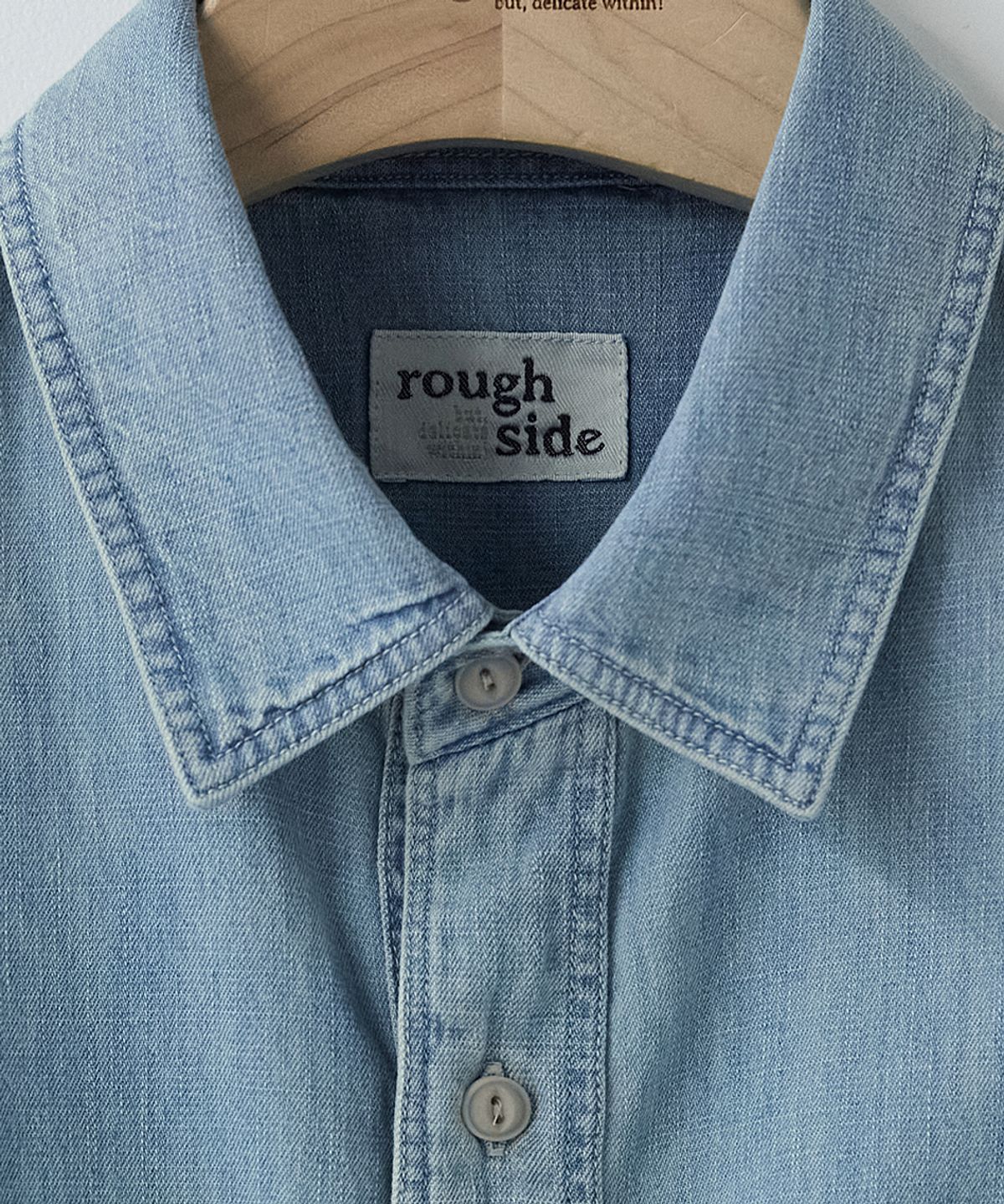 러프사이드(ROUGHSIDE) Denim Workshirt Washed Blue