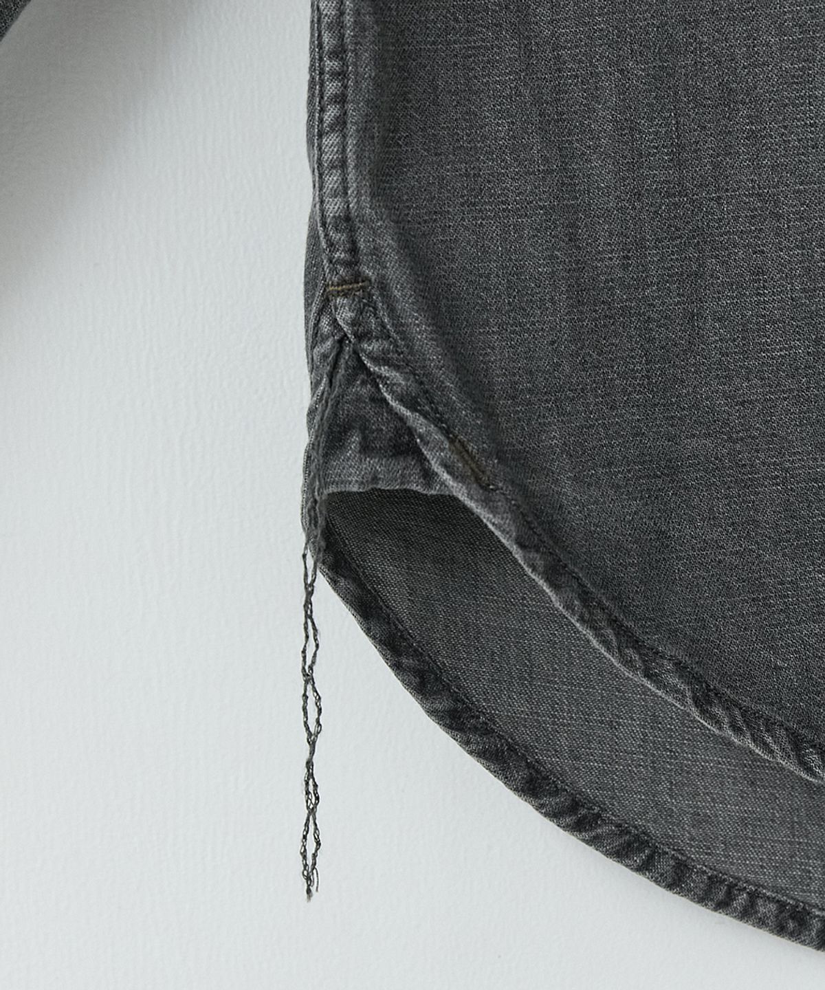 러프사이드(ROUGHSIDE) Denim Workshirt Washed Black