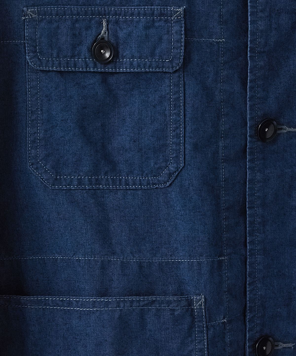 러프사이드(ROUGHSIDE) Utility Work Jacket Indigo Blue