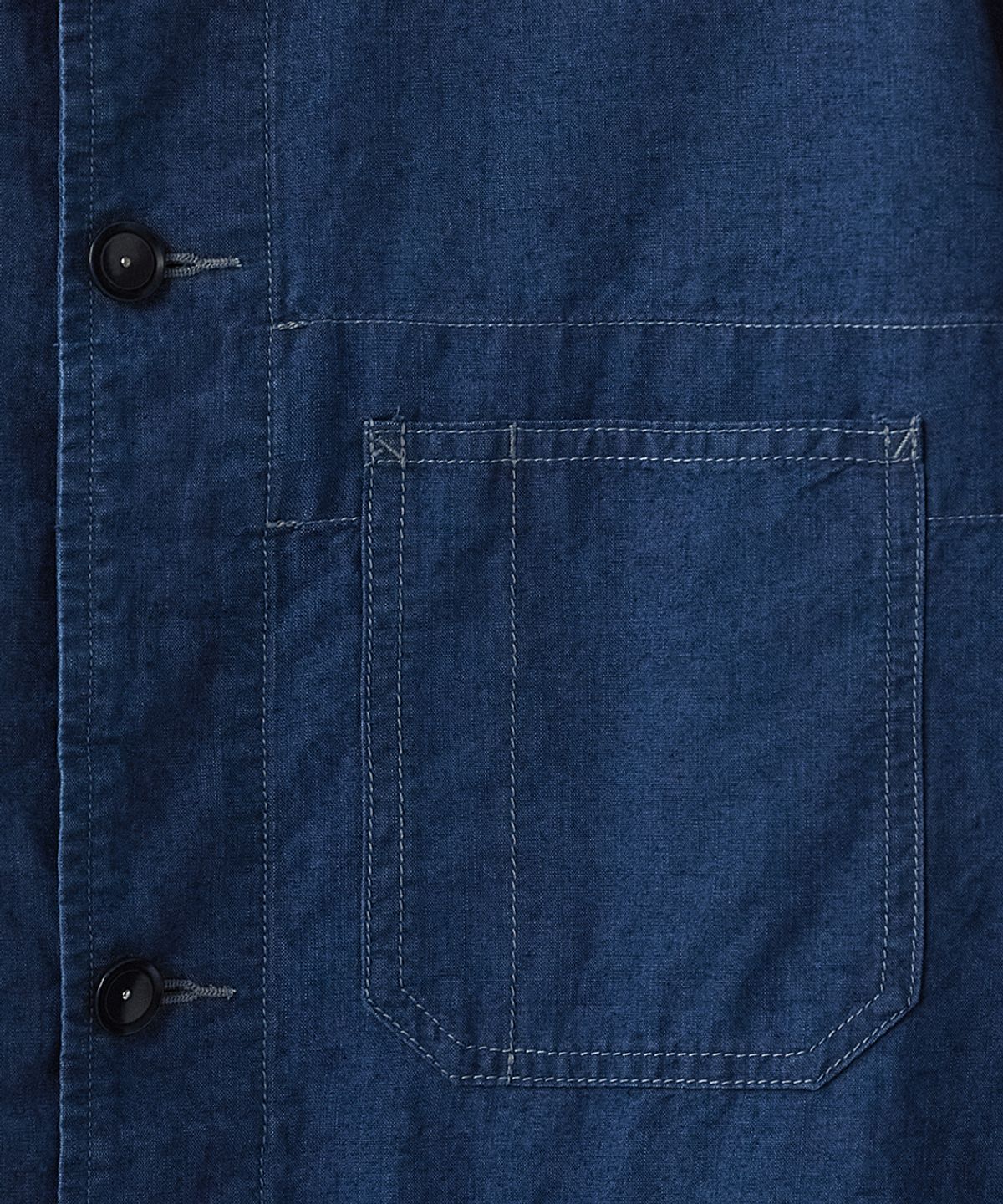 러프사이드(ROUGHSIDE) Utility Work Jacket Indigo Blue
