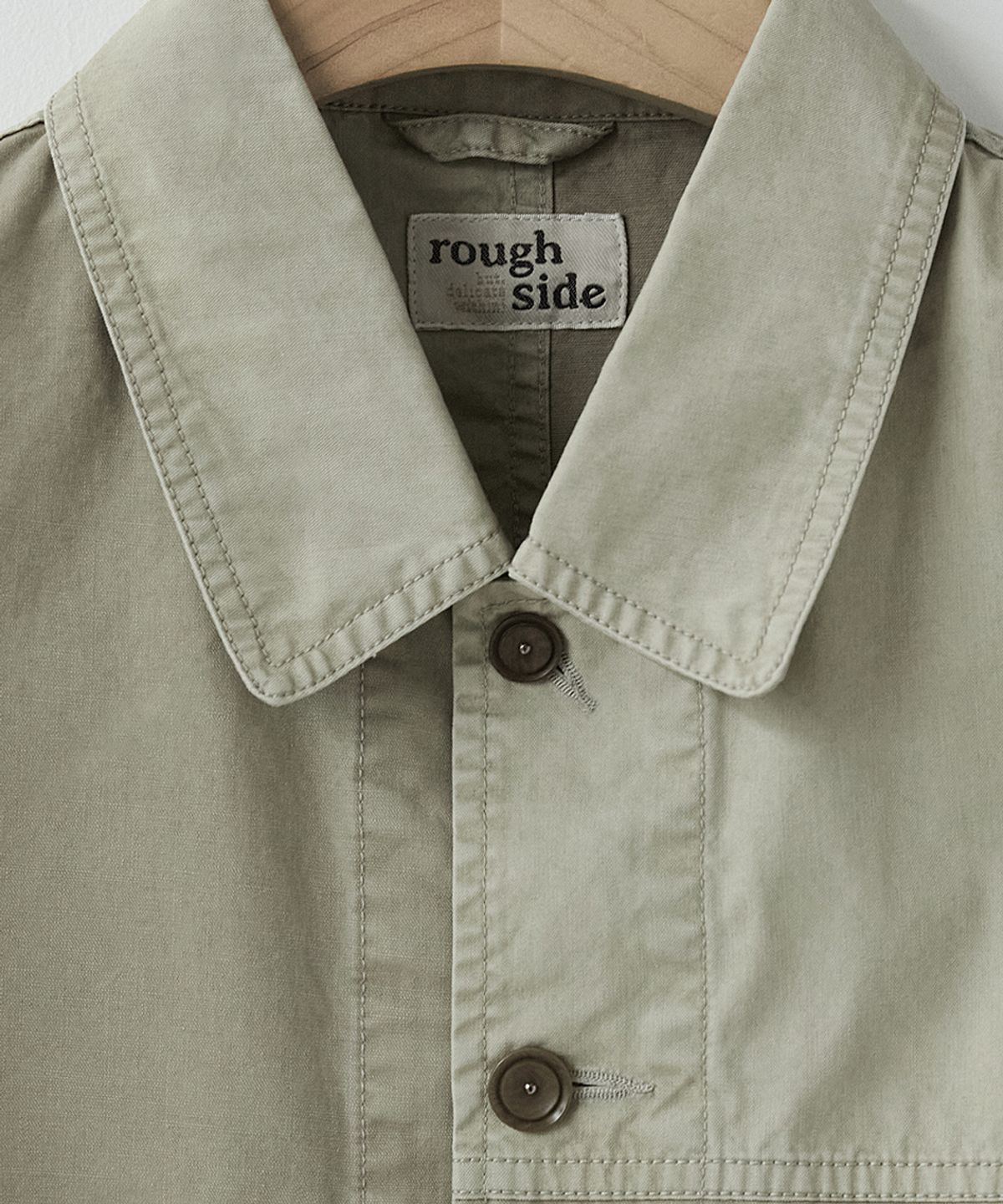 러프사이드(ROUGHSIDE) Contrast Panel Jacket Sage