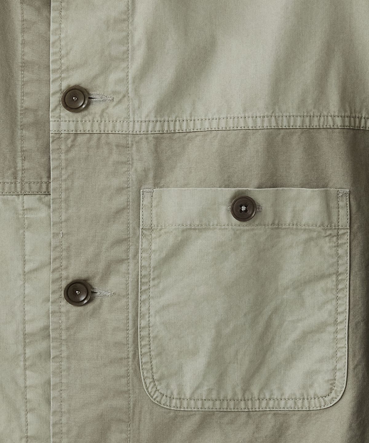 러프사이드(ROUGHSIDE) Contrast Panel Jacket Sage