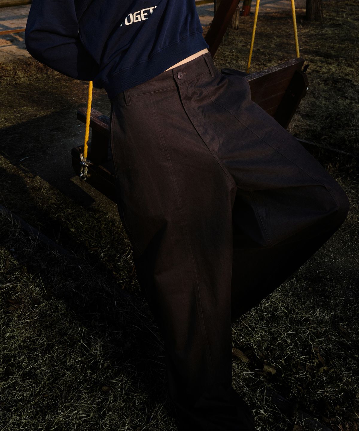 에르에르(ERER) Vintage Loose-fit Pants Charcoal