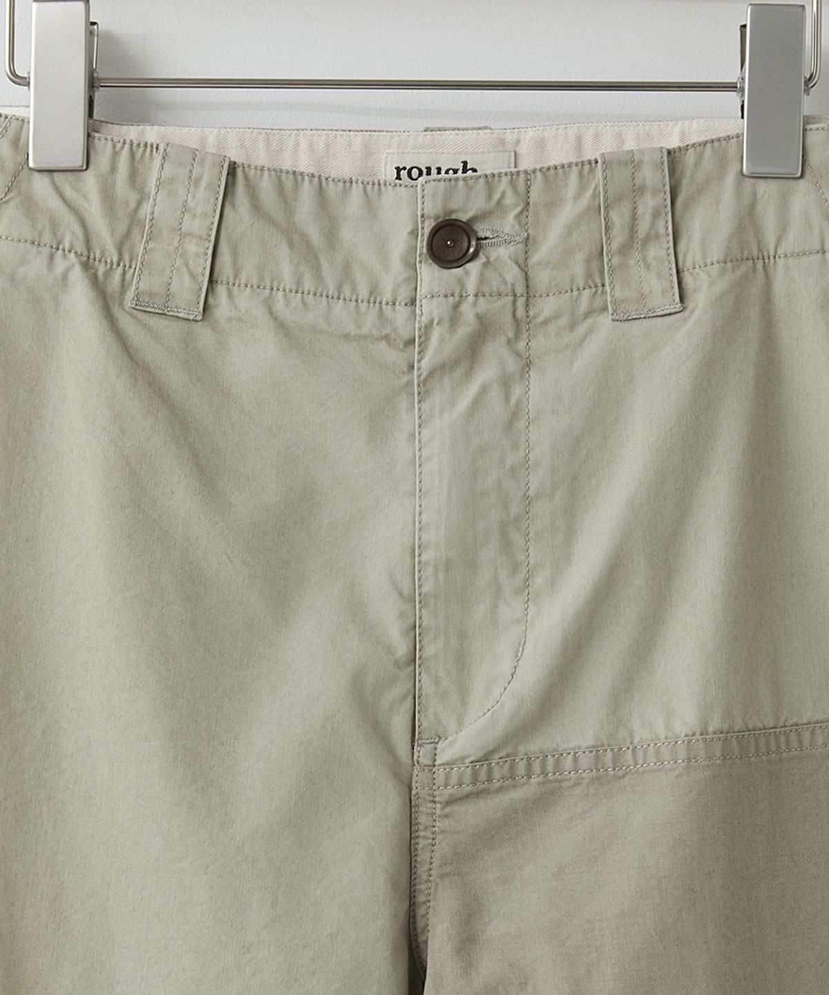 러프사이드(ROUGHSIDE) Contrast Panel Pants Sage