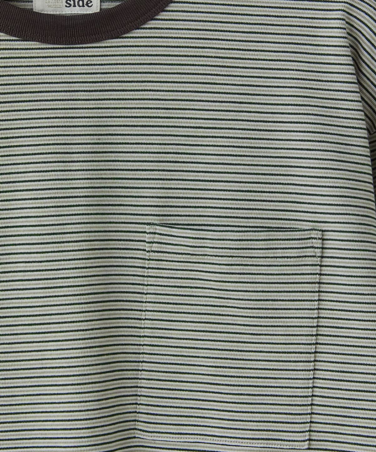 러프사이드(ROUGHSIDE) Pin Stripe Long Sleeve Forest Green