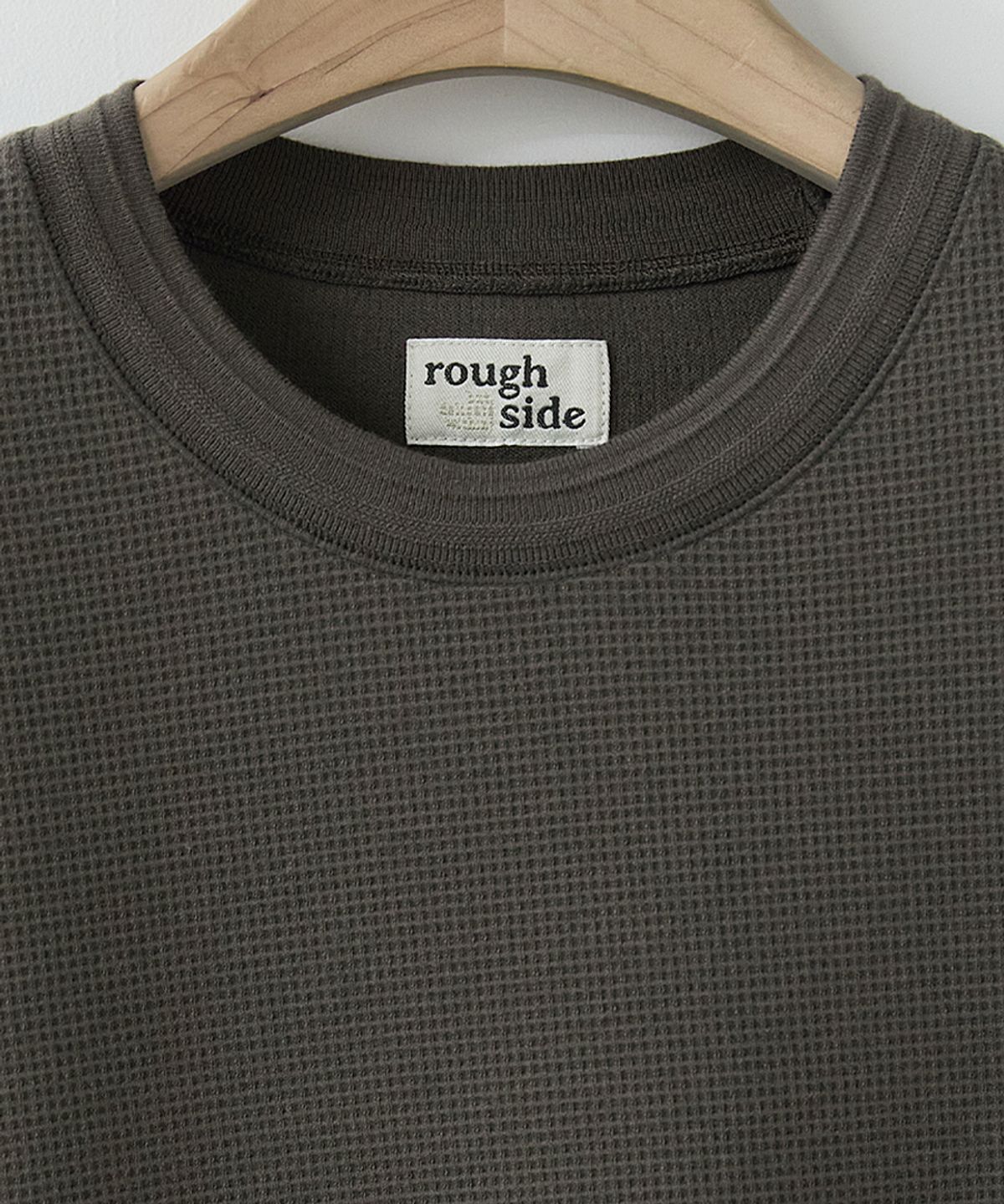러프사이드(ROUGHSIDE) Waffle Long Sleeve Mud