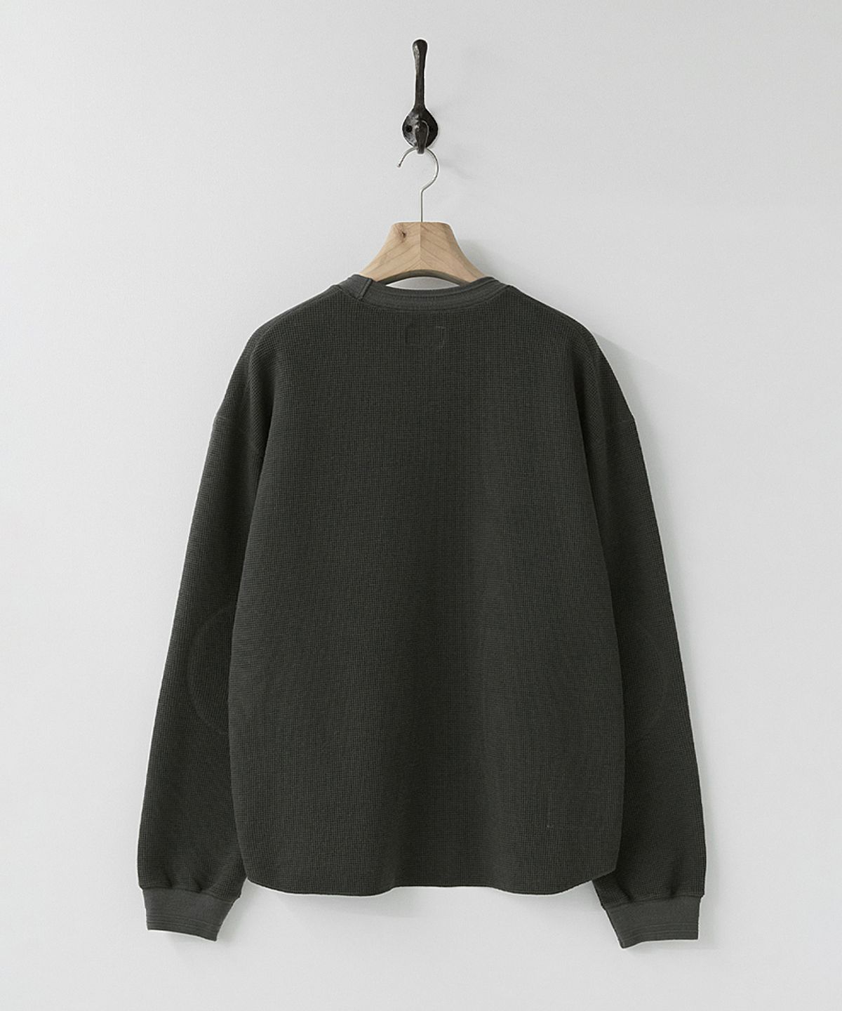 러프사이드(ROUGHSIDE) Waffle Long Sleeve Charcoal