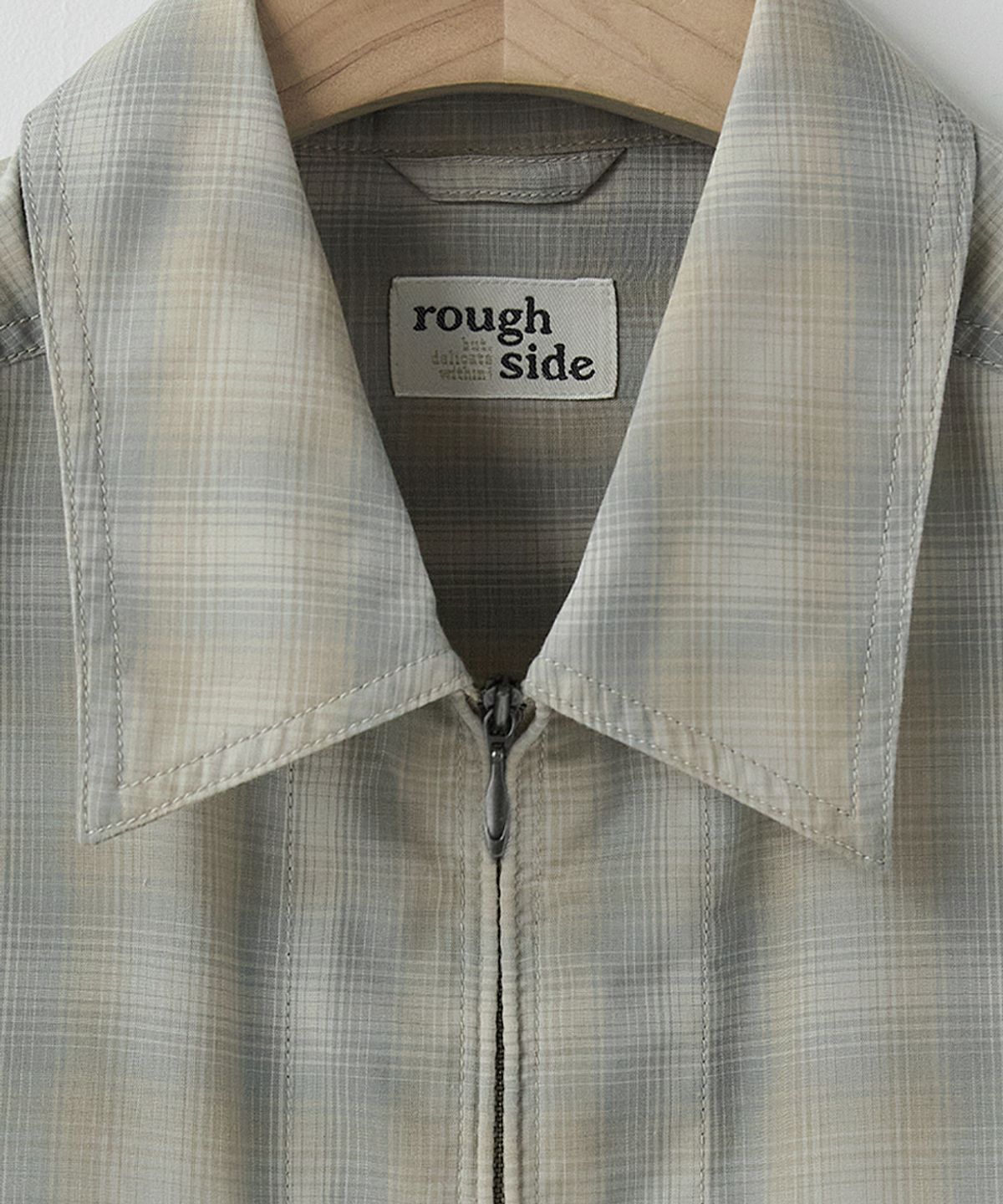 러프사이드(ROUGHSIDE) Cyclist Jacket Fog Blue Check