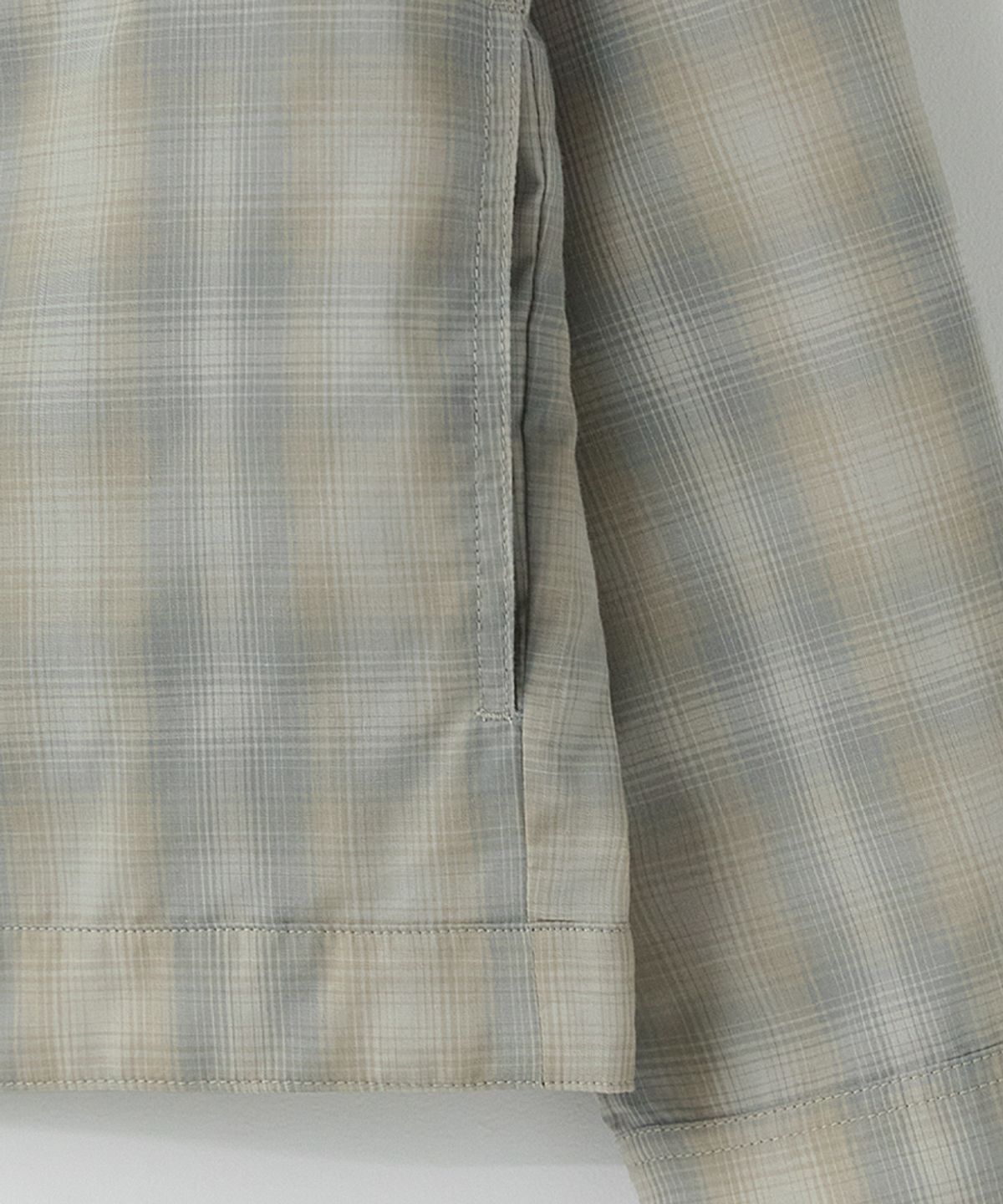 러프사이드(ROUGHSIDE) Cyclist Jacket Fog Blue Check