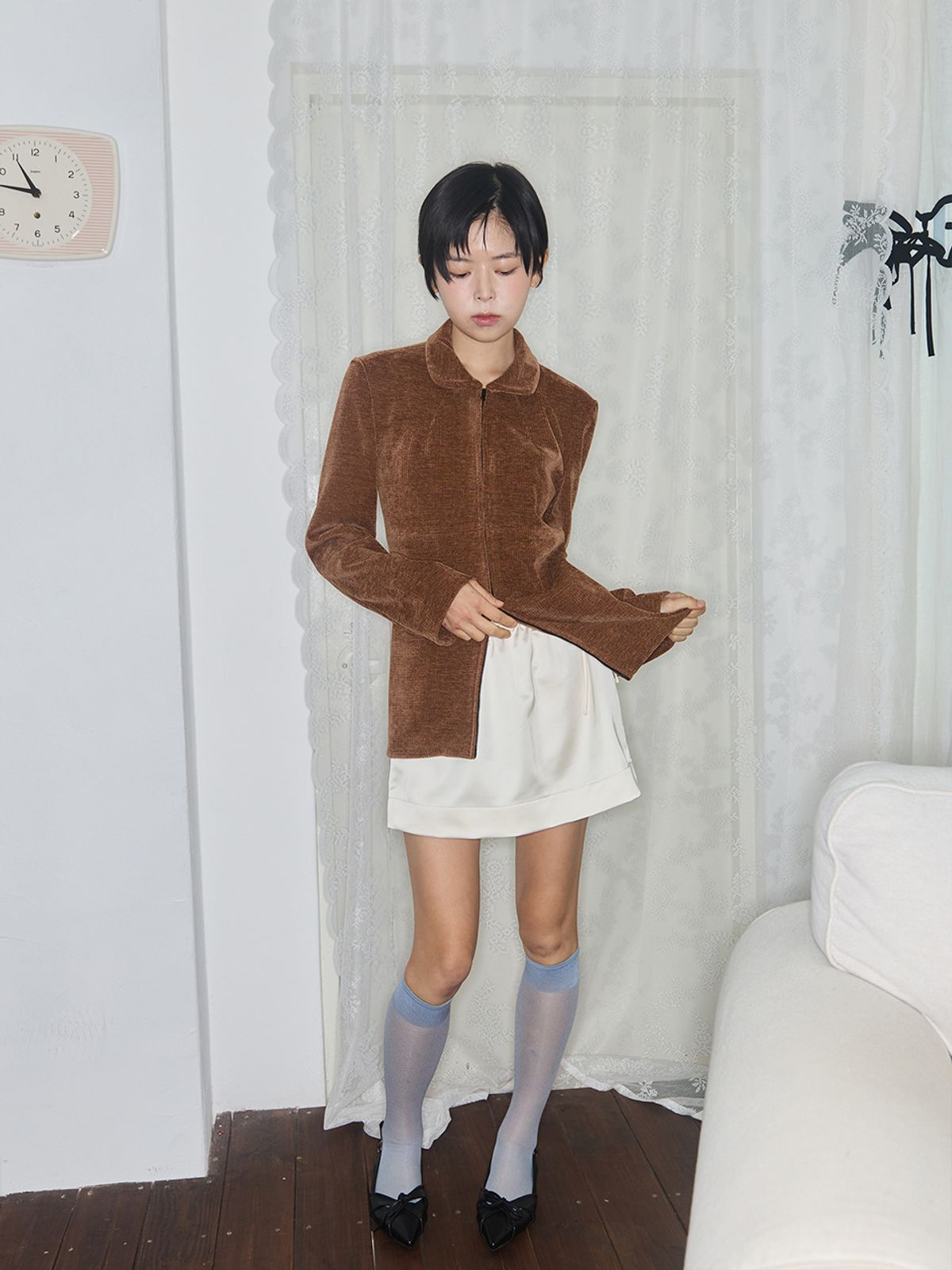 어펙션(AFFECTION) Chenille Zip up Jacket