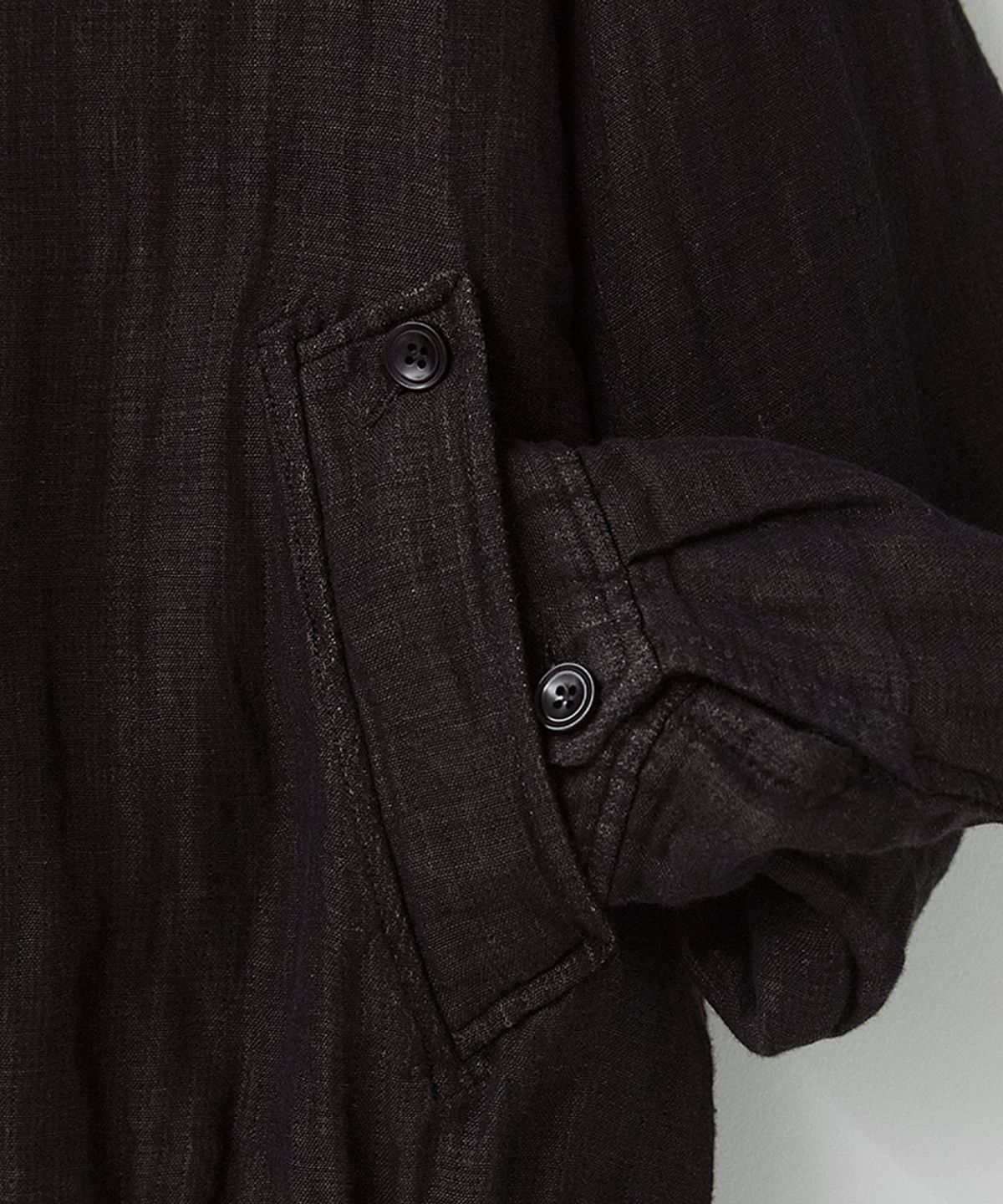 러프사이드(ROUGHSIDE) Linen Track Jacket Dark Umber