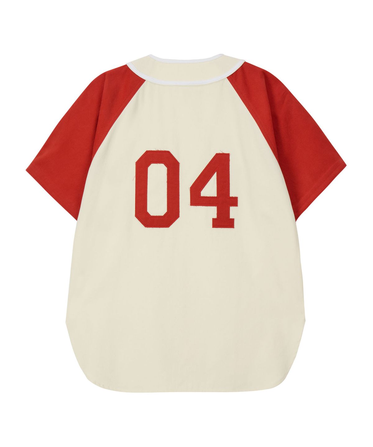 에르에르(ERER) ERER Color Block Baseball Shirts Red