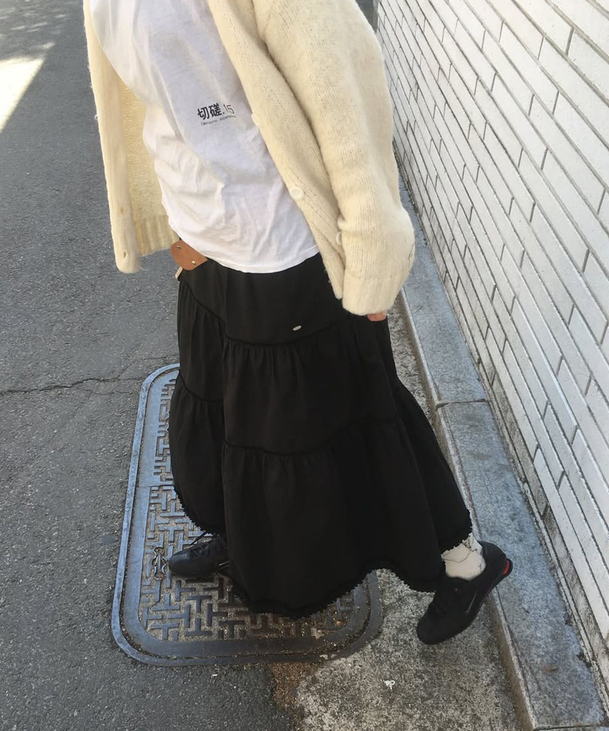 디어스토커(DEARSTALKER) ESTE SHIRRING TIERED MAXI SKIRT - BLACK
