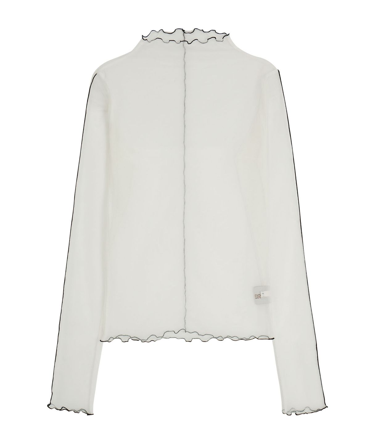 에르에르(ERER) Sheer High Neck T-shirt Ivory