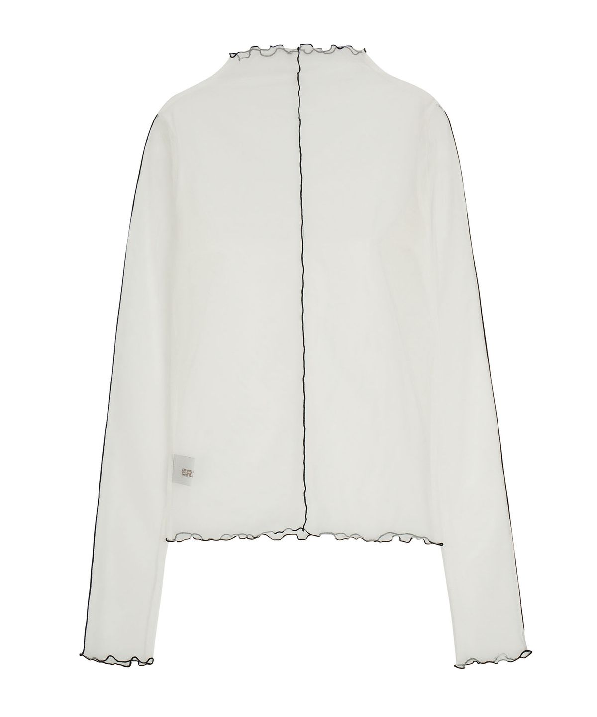 에르에르(ERER) Sheer High Neck T-shirt Ivory