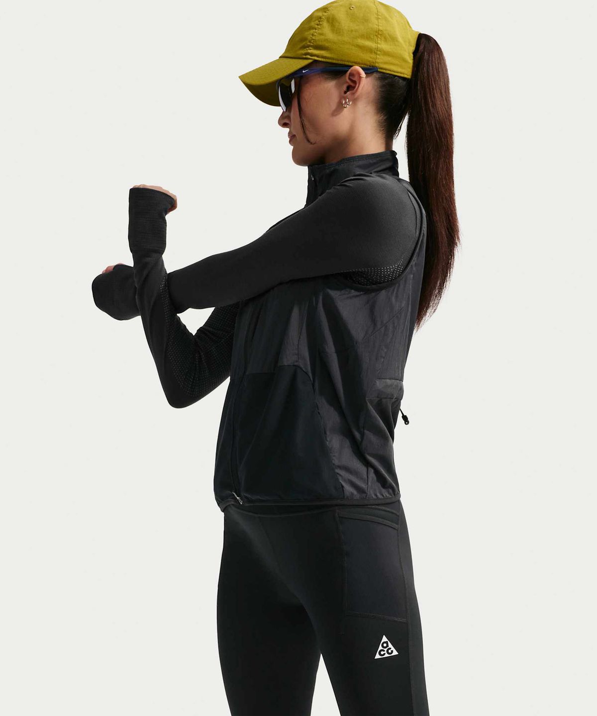 나이키(NIKE) ACG 드라이 핏 하이웨이스트 7/8 트레일 러닝 레깅스 W - 블랙:서밋 화이트 / IO9646-010