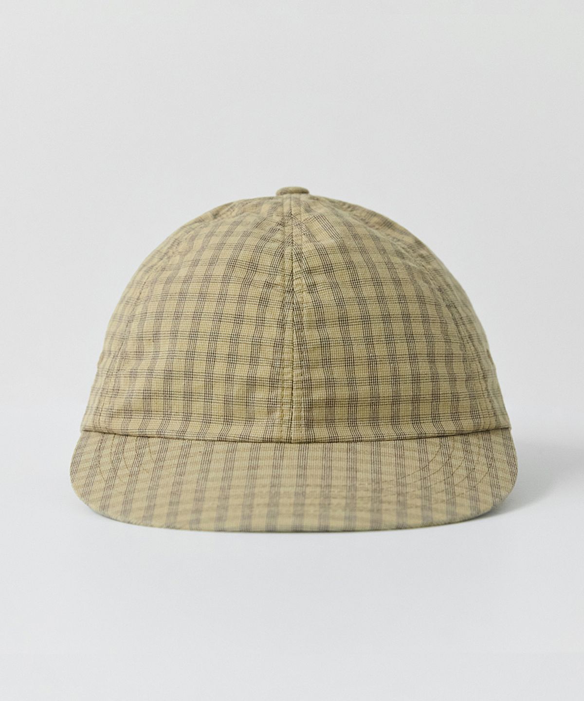 러프사이드(ROUGHSIDE) Washed 6panel Cap Yellow Glen Check
