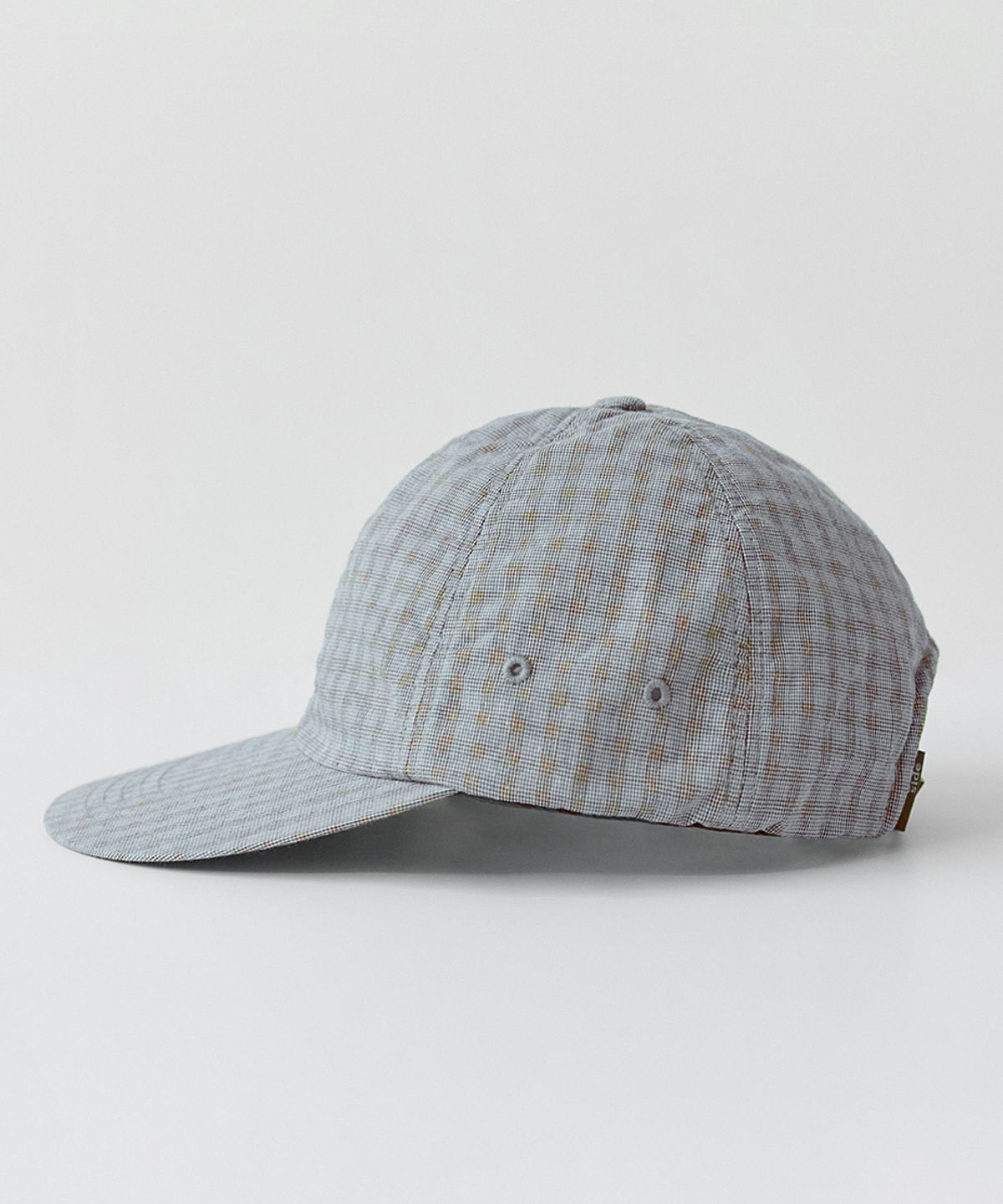 러프사이드(ROUGHSIDE) Washed 6panel Cap Sky Blue Glen Check