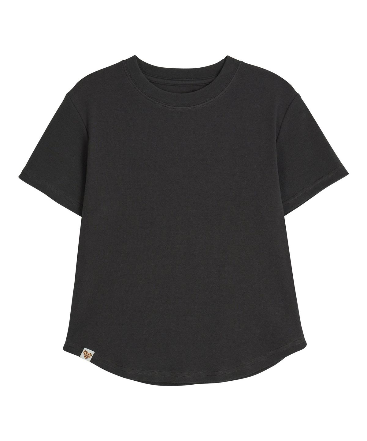 에르에르(ERER) Logo Label Short-sleeved T-shirt Charcoal