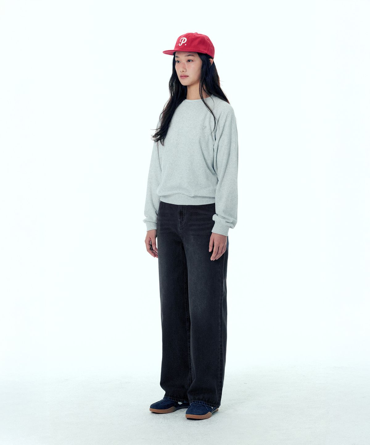 플랙 우먼(PLAC WOMEN) 하이라이즈 와이드 데님팬츠 T20 블랙 워시드
