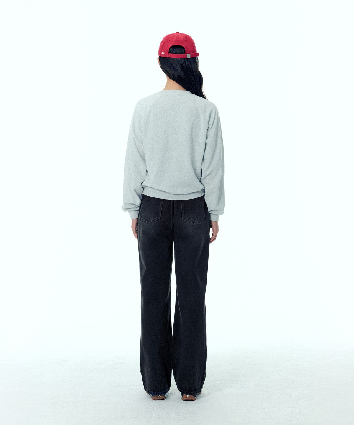 플랙 우먼(PLAC WOMEN) 하이라이즈 와이드 데님팬츠 T20 블랙 워시드