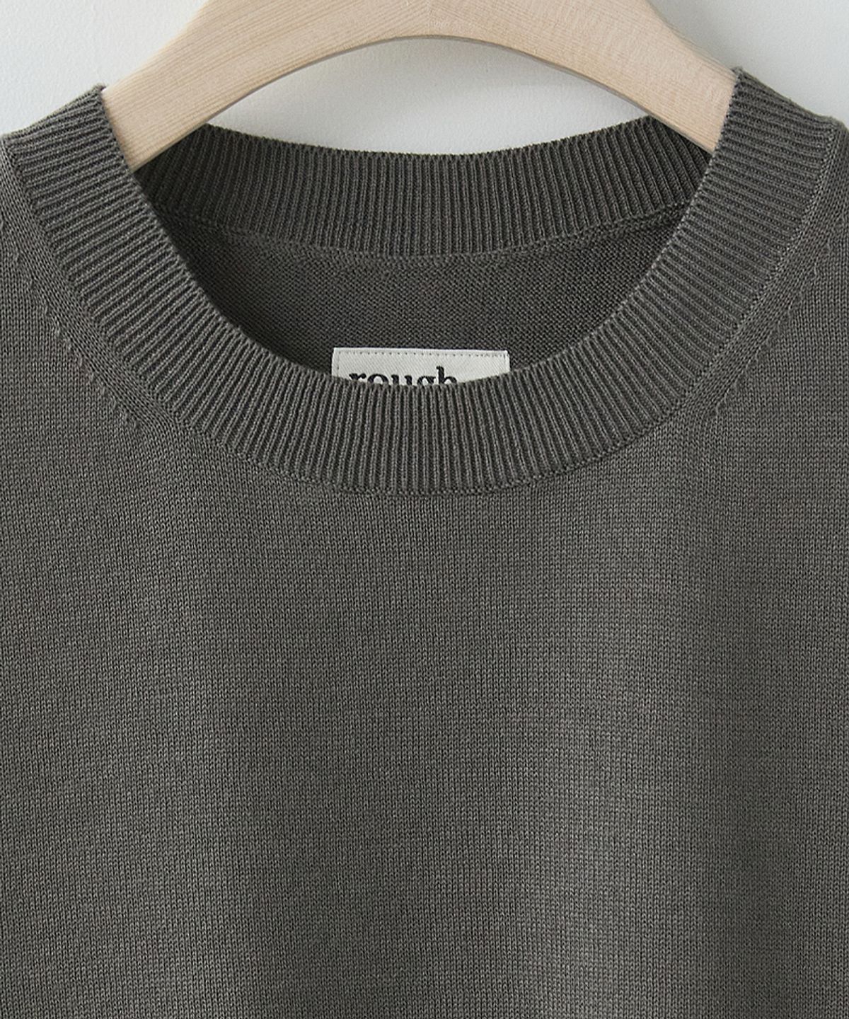 러프사이드(ROUGHSIDE) Curly Half Knit Mud