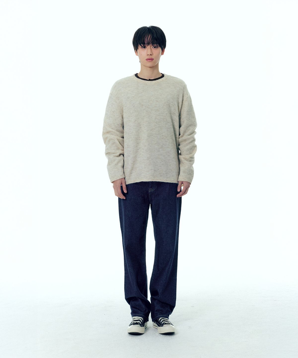 플랙(PLAC) 라운드넥 풀오버 니트 3colors