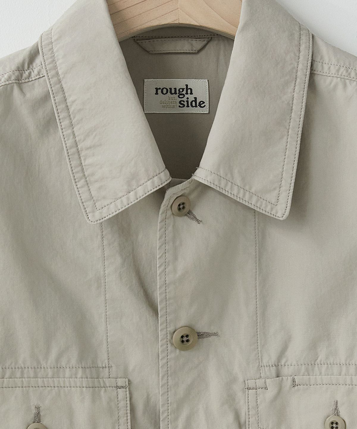 러프사이드(ROUGHSIDE) Utility Over Jacket Oatmeal