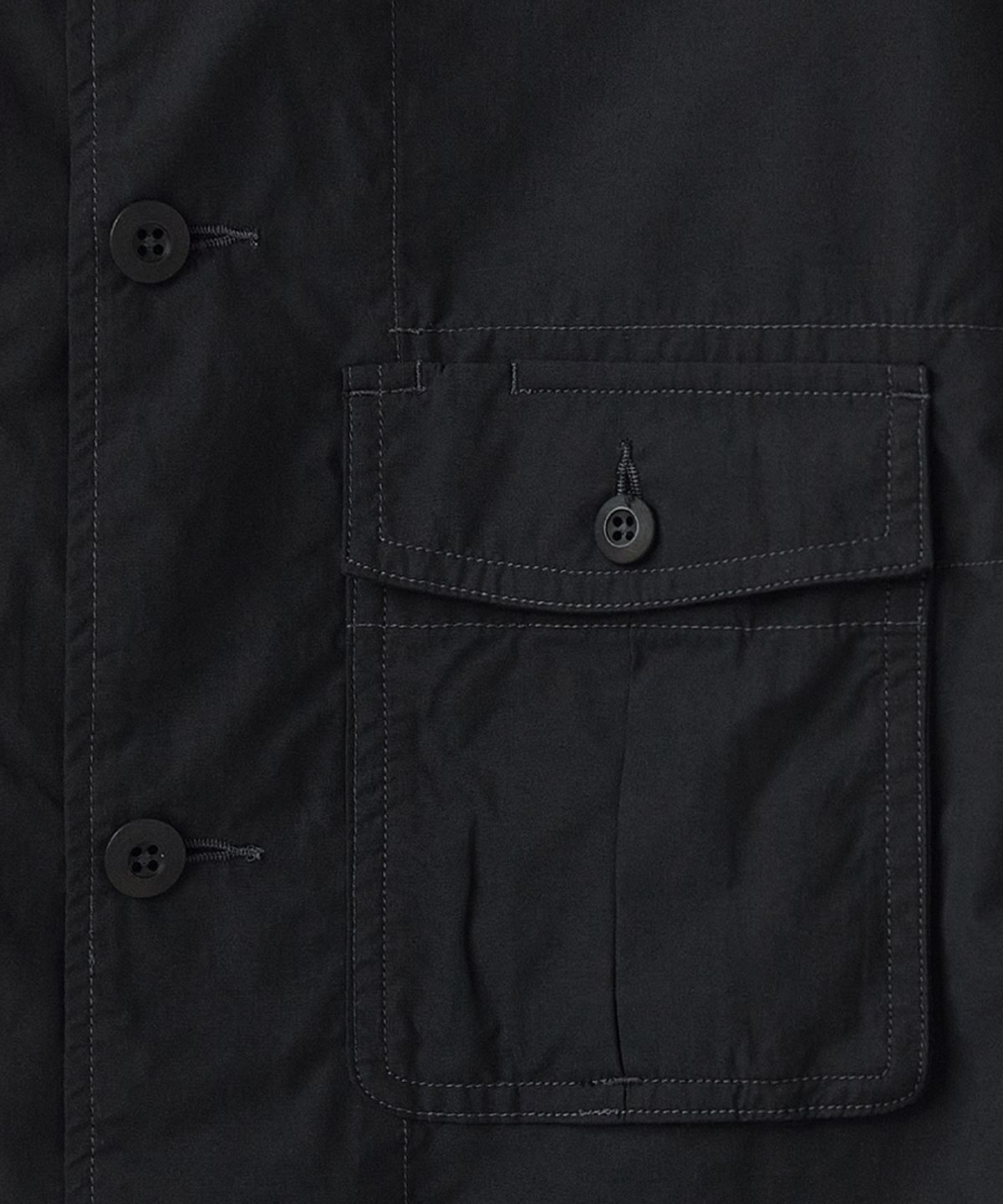 러프사이드(ROUGHSIDE) Utility Over Jacket Ash Black